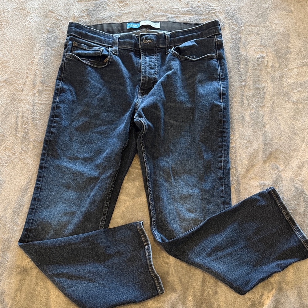 Old Navy Men's Dark Blue Straight Jeans 34x30